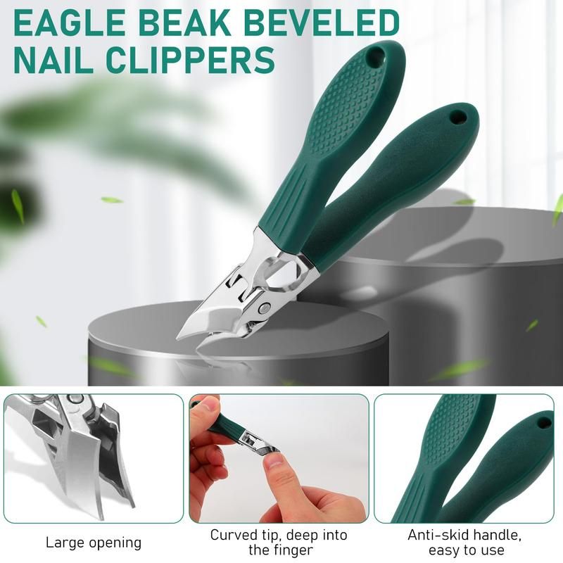🔥50% OFF Last Day Sale Eagle Beak Beveled Nail Clippers – 25° Angled Blade & 16mm Large Opening for Thick & Ingrown Nails