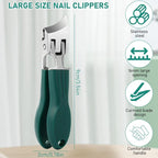 🔥50% OFF Last Day Sale Eagle Beak Beveled Nail Clippers – 25° Angled Blade & 16mm Large Opening for Thick & Ingrown Nails