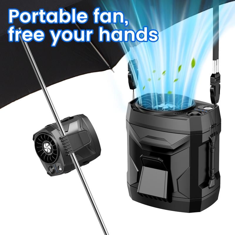 🔥50% OFF Last Day Sale Portable Waist Cooling Fan – Hands-Free Clip-On Fan with 4-Speed Wind & LED Flashlight