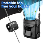 🔥50% OFF Last Day Sale Portable Waist Cooling Fan – Hands-Free Clip-On Fan with 4-Speed Wind & LED Flashlight