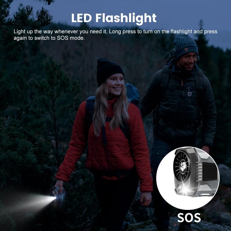 🔥50% OFF Last Day Sale Portable Waist Cooling Fan – Hands-Free Clip-On Fan with 4-Speed Wind & LED Flashlight