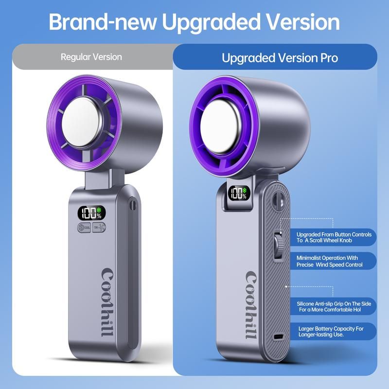 🔥50% OFF Last Day Sale Ice Cooling Mini Fan – 199-Speed Adjustable Handheld Fan with 5500mAh Long-Lasting Battery
