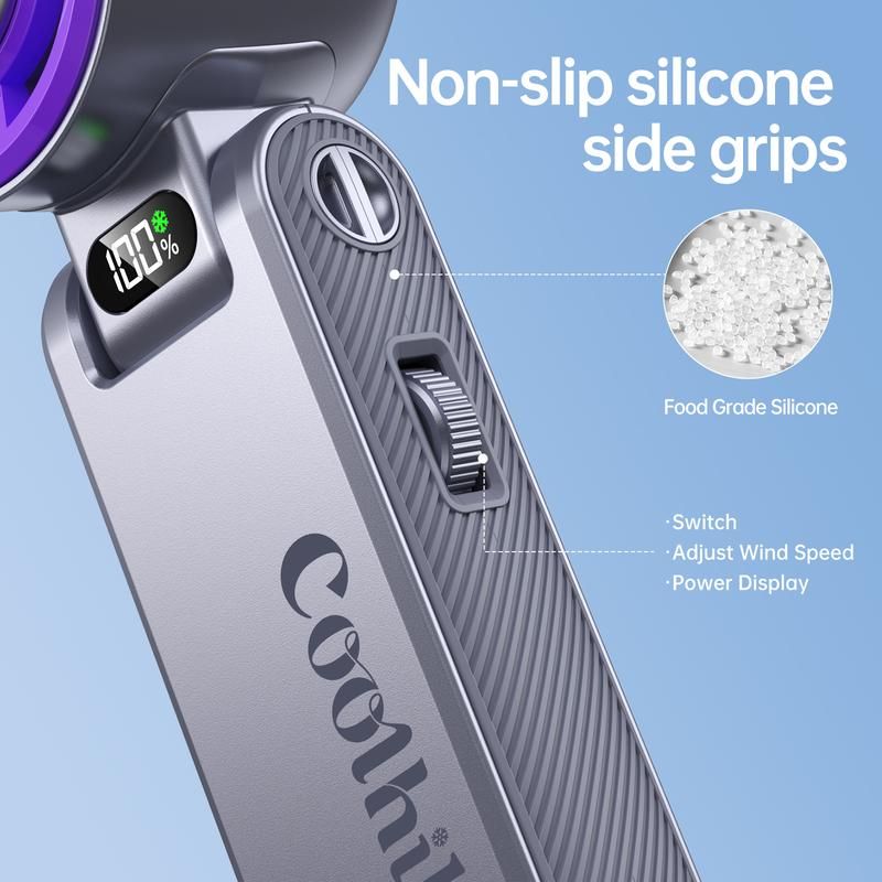 🔥50% OFF Last Day Sale Ice Cooling Mini Fan – 199-Speed Adjustable Handheld Fan with 5500mAh Long-Lasting Battery