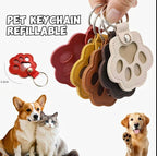 🔥50% OFF Last Day Sale Refillable Pet Hair Keychain – Premium Leather Keepsake, Portable Memorial Gift for Dog & Cat Lovers
