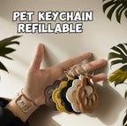 🔥50% OFF Last Day Sale Refillable Pet Hair Keychain – Premium Leather Keepsake, Portable Memorial Gift for Dog & Cat Lovers