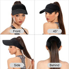 🔥50% OFF Last Day Sale Women’s Ponytail-Friendly UPF 50+ Sun Visor – Wide-Brim, Breathable & Foldable Sun Protection