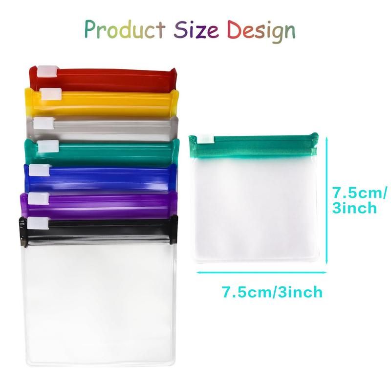 🔥50% OFF Last Day Sale Color-Coded Mini Silicone Storage Bags – Easy-View Design & Slide-Lock Closure for Pills, Jewelry & Essentials