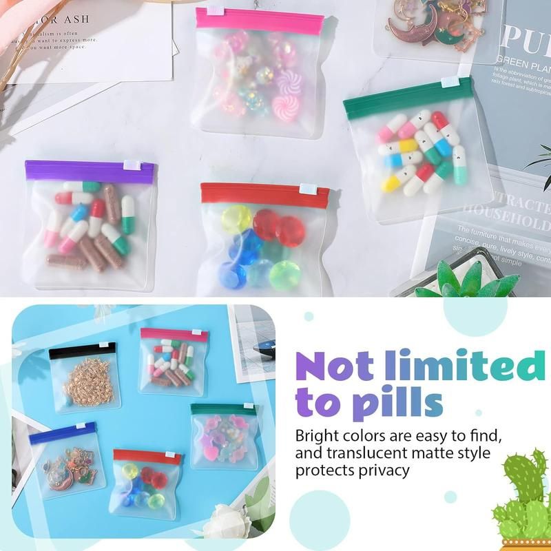 🔥50% OFF Last Day Sale Color-Coded Mini Silicone Storage Bags – Easy-View Design & Slide-Lock Closure for Pills, Jewelry & Essentials