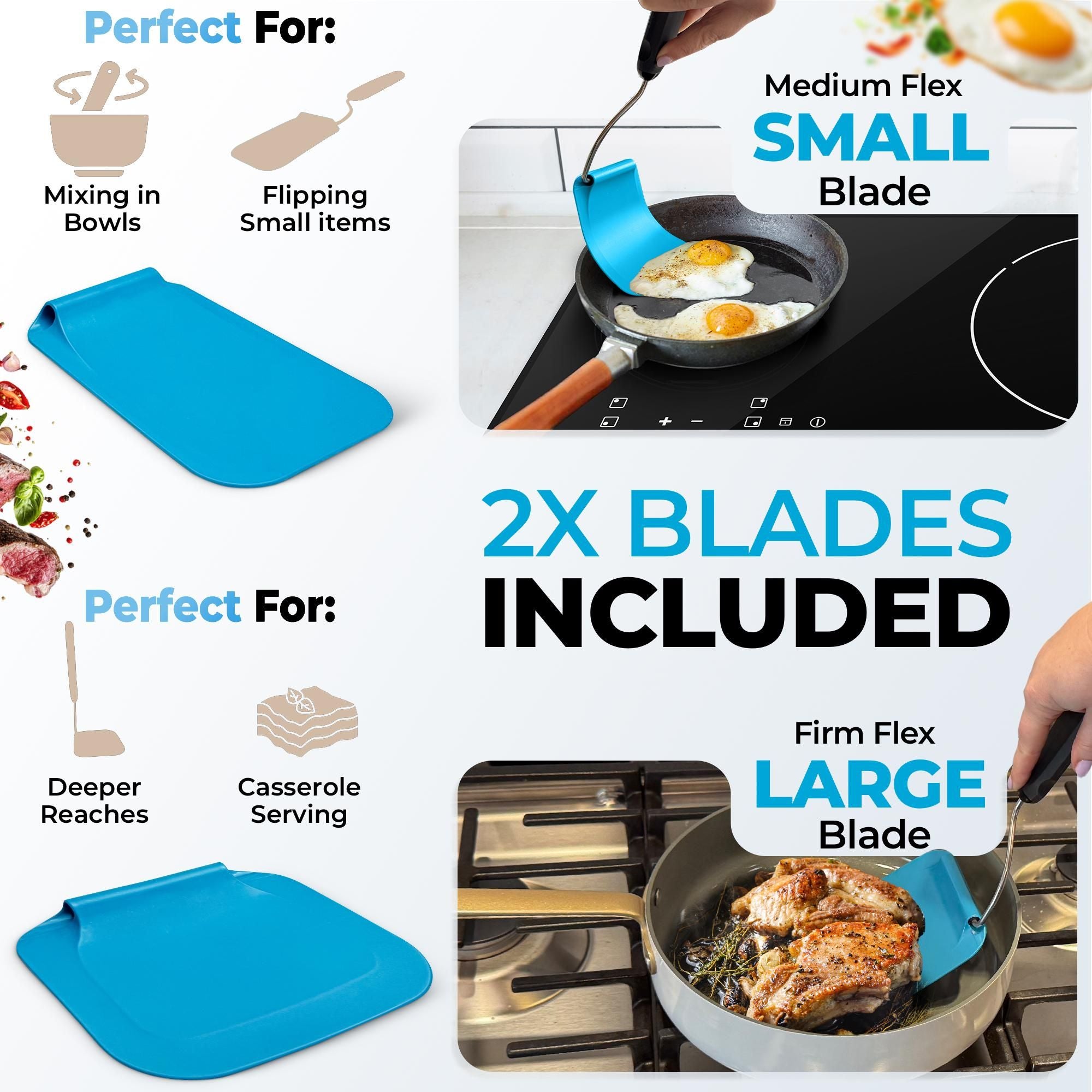 🔥50% OFF Last Day Sale 7-Position Adaptive Spatula with 2 Interchangeable Blades – Effortless Flipping, Scraping & Serving