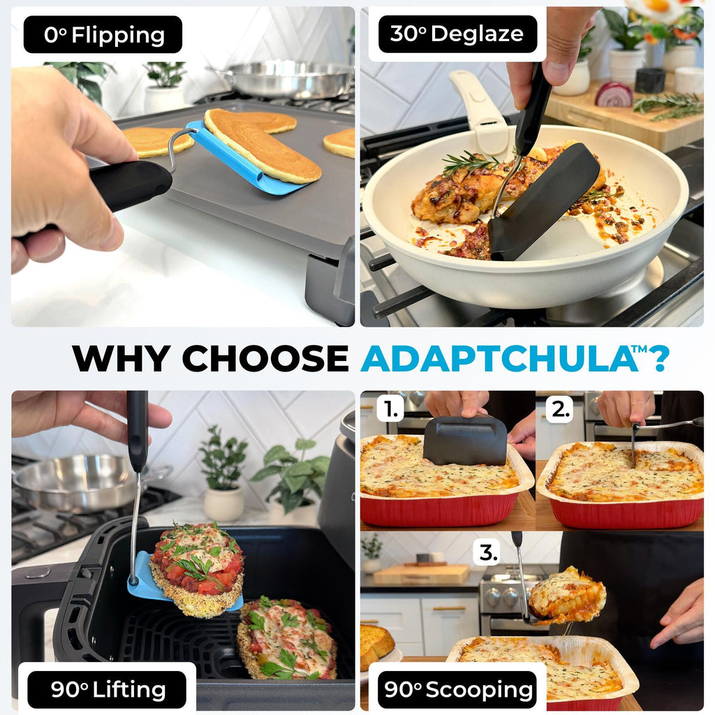 🔥50% OFF Last Day Sale 7-Position Adaptive Spatula with 2 Interchangeable Blades – Effortless Flipping, Scraping & Serving