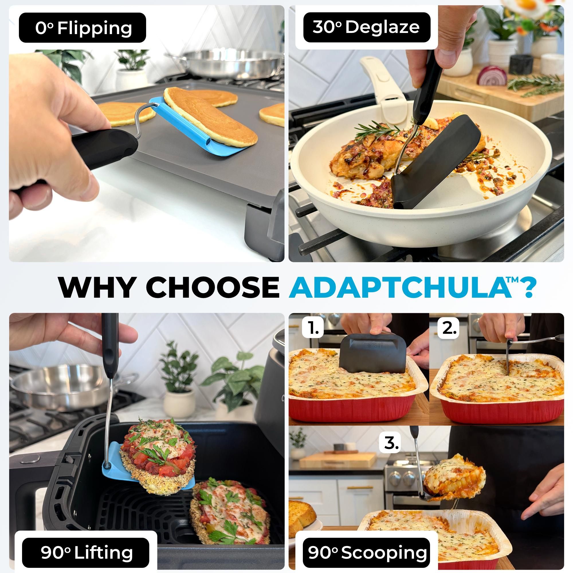 🔥50% OFF Last Day Sale 7-Position Adaptive Spatula with 2 Interchangeable Blades – Effortless Flipping, Scraping & Serving