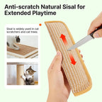 🔥50% OFF Last Day Sale Natural Sisal Catnip Pillow Toy – Washable Scratch & Bite Toy with Removable Catnip Pouch to Help Save Your Sofa