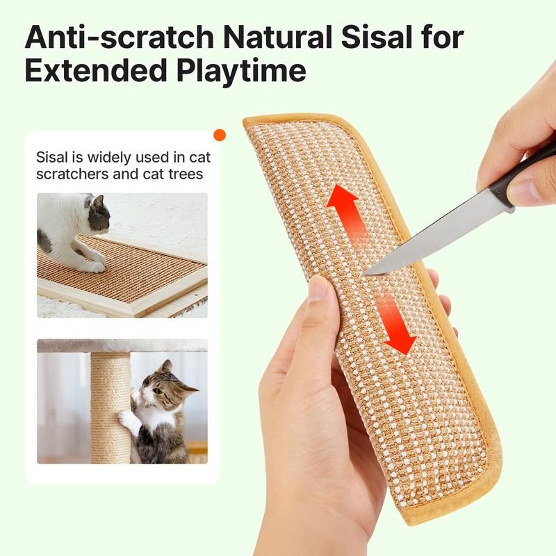 🔥50% OFF Last Day Sale Natural Sisal Catnip Pillow Toy – Washable Scratch & Bite Toy with Removable Catnip Pouch to Help Save Your Sofa