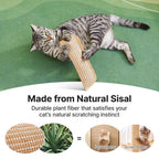 🔥50% OFF Last Day Sale Natural Sisal Catnip Pillow Toy – Washable Scratch & Bite Toy with Removable Catnip Pouch to Help Save Your Sofa