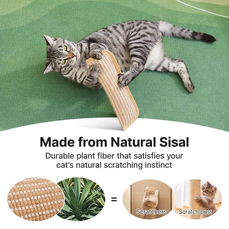 🔥50% OFF Last Day Sale Natural Sisal Catnip Pillow Toy – Washable Scratch & Bite Toy with Removable Catnip Pouch to Help Save Your Sofa