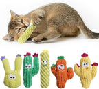 🔥50% OFF Last Day Sale Organic Catnip Plush Cat Toys – 100% Catnip Filled, No Synthetic Cotton Fillers, Soft Cactus Toys Cats Love