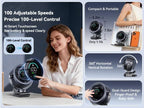🔥50% OFF Last Day Sale Rechargeable Portable Clip on Fan-100-Speed Touch Control, LED Display, 360° Rotate Quiet Turbo Desk Fan, Small Battery Operated USB Fan for Stroller Bed Travel Camping Golf Gym