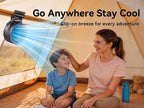 🔥50% OFF Last Day Sale Rechargeable Portable Clip on Fan-100-Speed Touch Control, LED Display, 360° Rotate Quiet Turbo Desk Fan, Small Battery Operated USB Fan for Stroller Bed Travel Camping Golf Gym