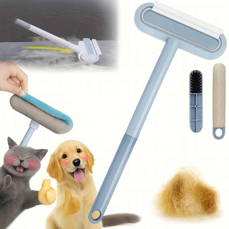 🔥50% OFF Last Day Sale Upgraded Reusable Pet Hair Remover Brush – Extra-Long Handle Lint Cleaner for Dog & Cat Hair, Washable Multi-Surface Tool for Furniture, Bedding, Clothes & Car Interiors