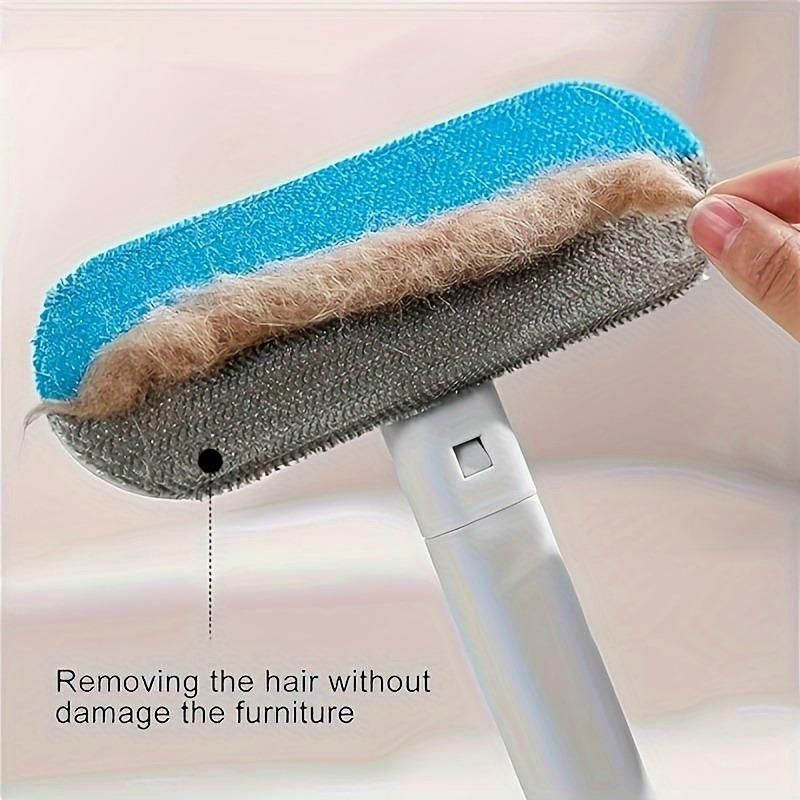 🔥50% OFF Last Day Sale Upgraded Reusable Pet Hair Remover Brush – Extra-Long Handle Lint Cleaner for Dog & Cat Hair, Washable Multi-Surface Tool for Furniture, Bedding, Clothes & Car Interiors