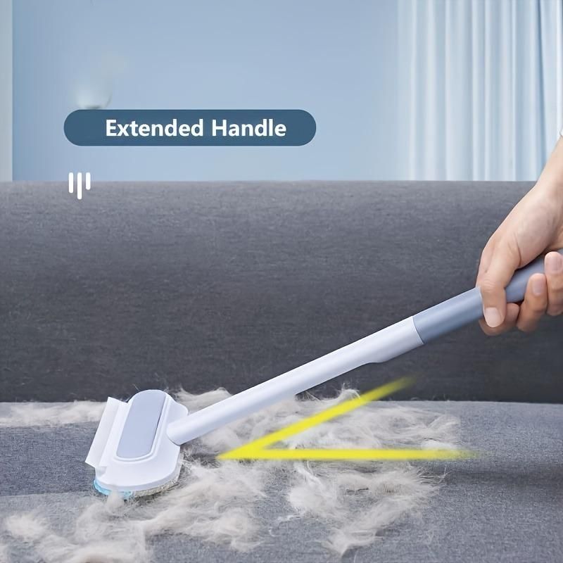 🔥50% OFF Last Day Sale Upgraded Reusable Pet Hair Remover Brush – Extra-Long Handle Lint Cleaner for Dog & Cat Hair, Washable Multi-Surface Tool for Furniture, Bedding, Clothes & Car Interiors