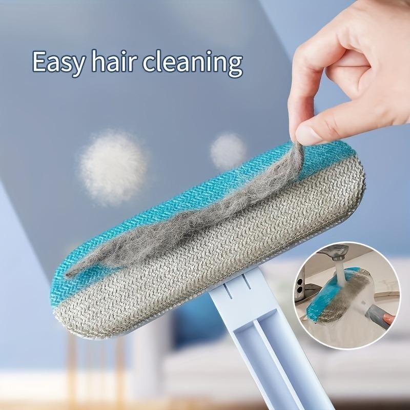 🔥50% OFF Last Day Sale Upgraded Reusable Pet Hair Remover Brush – Extra-Long Handle Lint Cleaner for Dog & Cat Hair, Washable Multi-Surface Tool for Furniture, Bedding, Clothes & Car Interiors